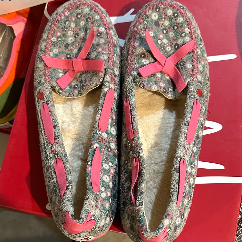 UGG Floral Gray and Pink Women's Slippers
